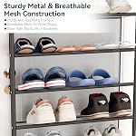 Whitmor 36 Paire rack-Gunmetal Gray Shoe Organisateur de chaussures