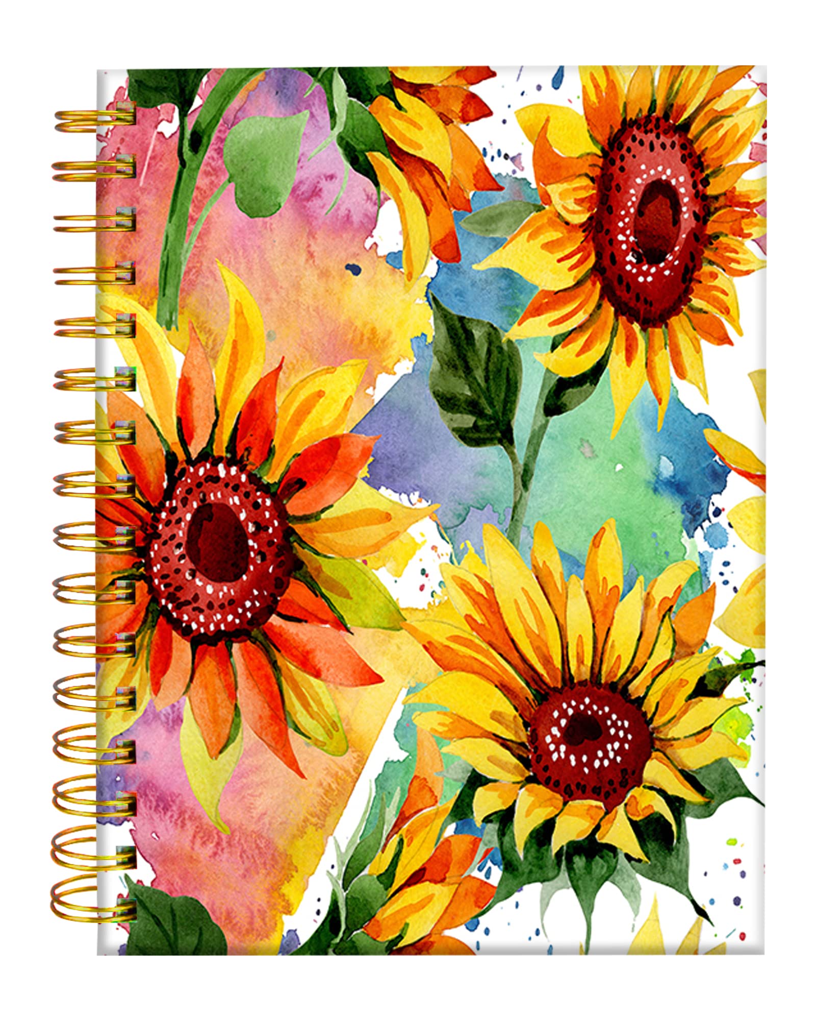 iampanda Spiral Journal Notebook,Strong Twin-Wire Binding with Premium Paper for Girl Women,Cute 60 Sheets A5 College Ruled Notebook/Journal,Perfect for School Office Home Gifts,Watercolor Style