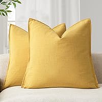 Vista 51 de Foindtower - Paquete de 2 fundas de cojín decorativas de lino unicolor, funda de cojín de acento suave, estilo bohemio, rústico y neutral