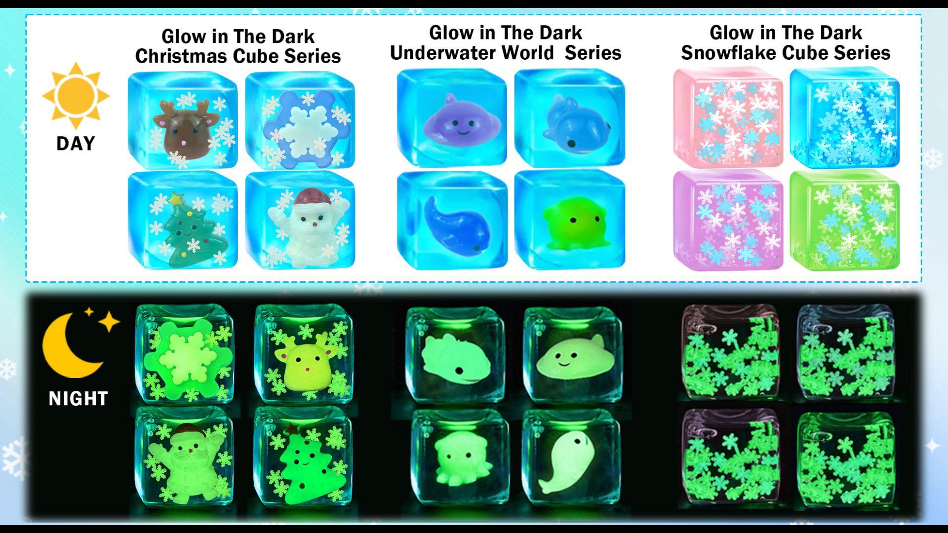dingjinglebells トースト 青 スクイーズ Amazon.com: Blue Squeeze Cube with Luminous Whale Inside，Squishy