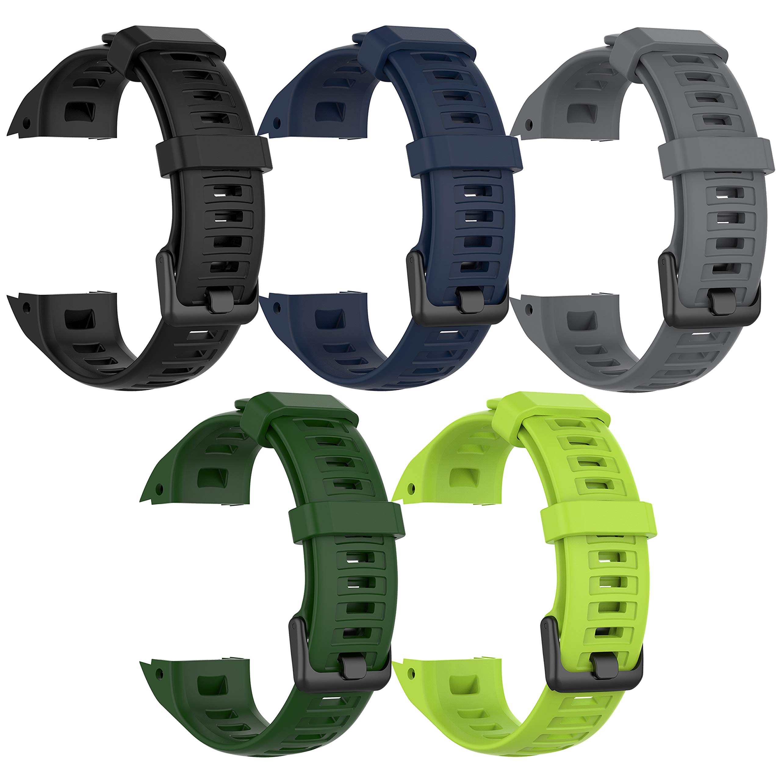 Pasek do zegarka Garmin Instinct 2/2 Solar, miękki silikonowy zamiennik paska do zegarka Garmin Instinct Tide/Tactical/Solar/Esports (bez trackera)