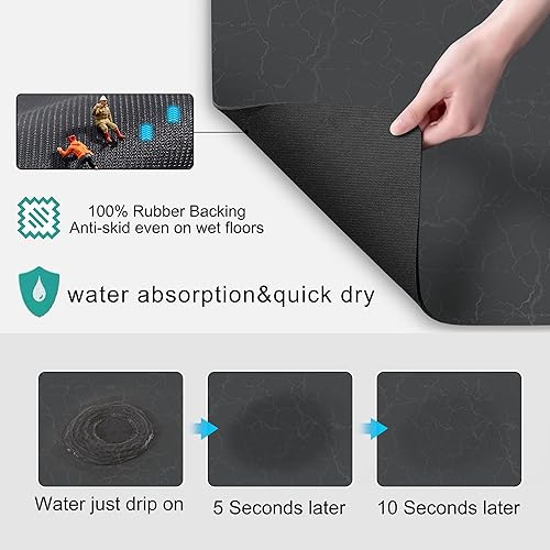 Miniatura 2 de Tapete para cafetera para encimeras, accesorios de barra de café para debajo de la alfombrilla de la máquina de café, 19 x 12 pulgadas, tapete de