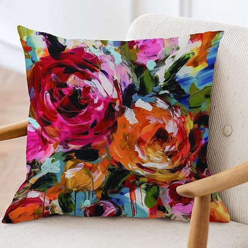 Vista 106 de ArogGeld Chinoiserie - Funda de cojín con estampado de leopardo y guepardo fucsia, con manchas de animales de vaca, color rosa oscuro, decoración