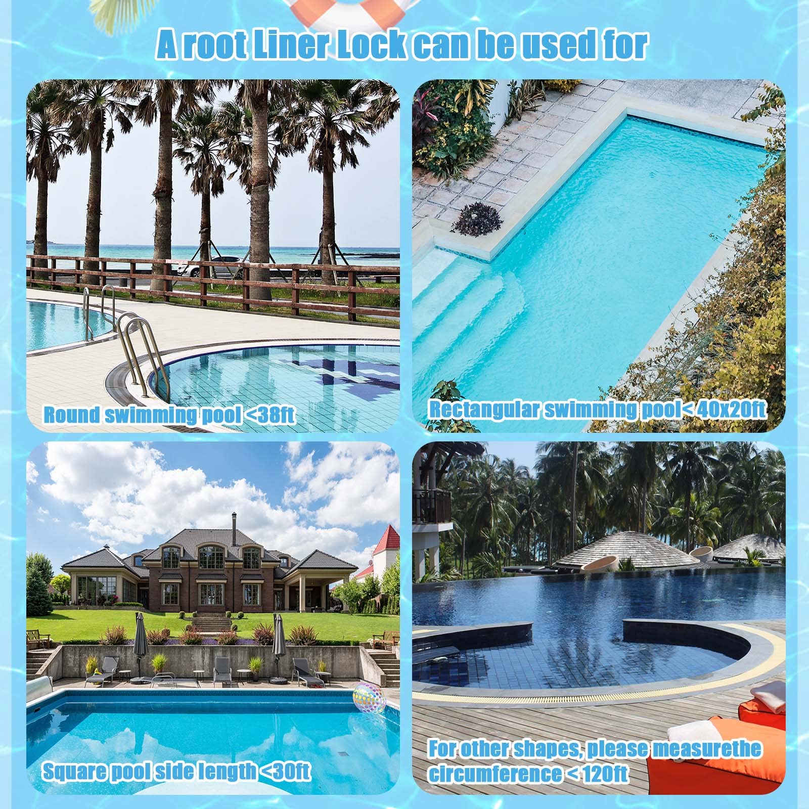 Snapklik.com : Roll Pool Bead Lock,Pool Liner Lock For Above-Ground ...
