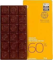 Chocolate Mendoá Linha Clássica 60% Cacau Com Castanha-do-Pará - 75g
