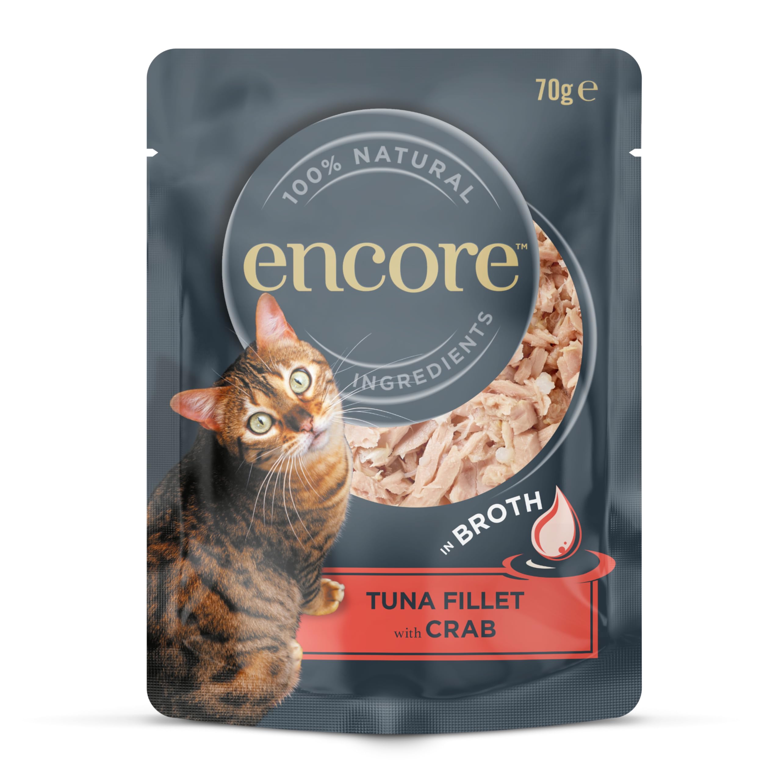 Encore Pouch Tuna Fillet With Crab In Broth 70g
