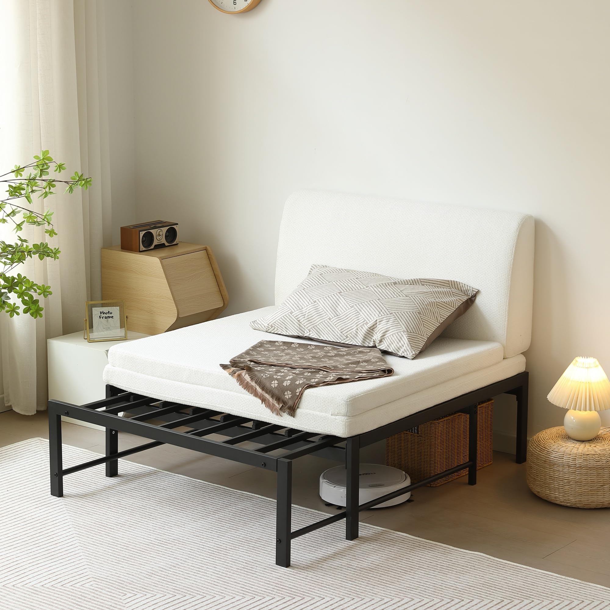 Amazon｜森風ShinrinKaze シングルベッド 金属製 伸長式ベッド ベッド