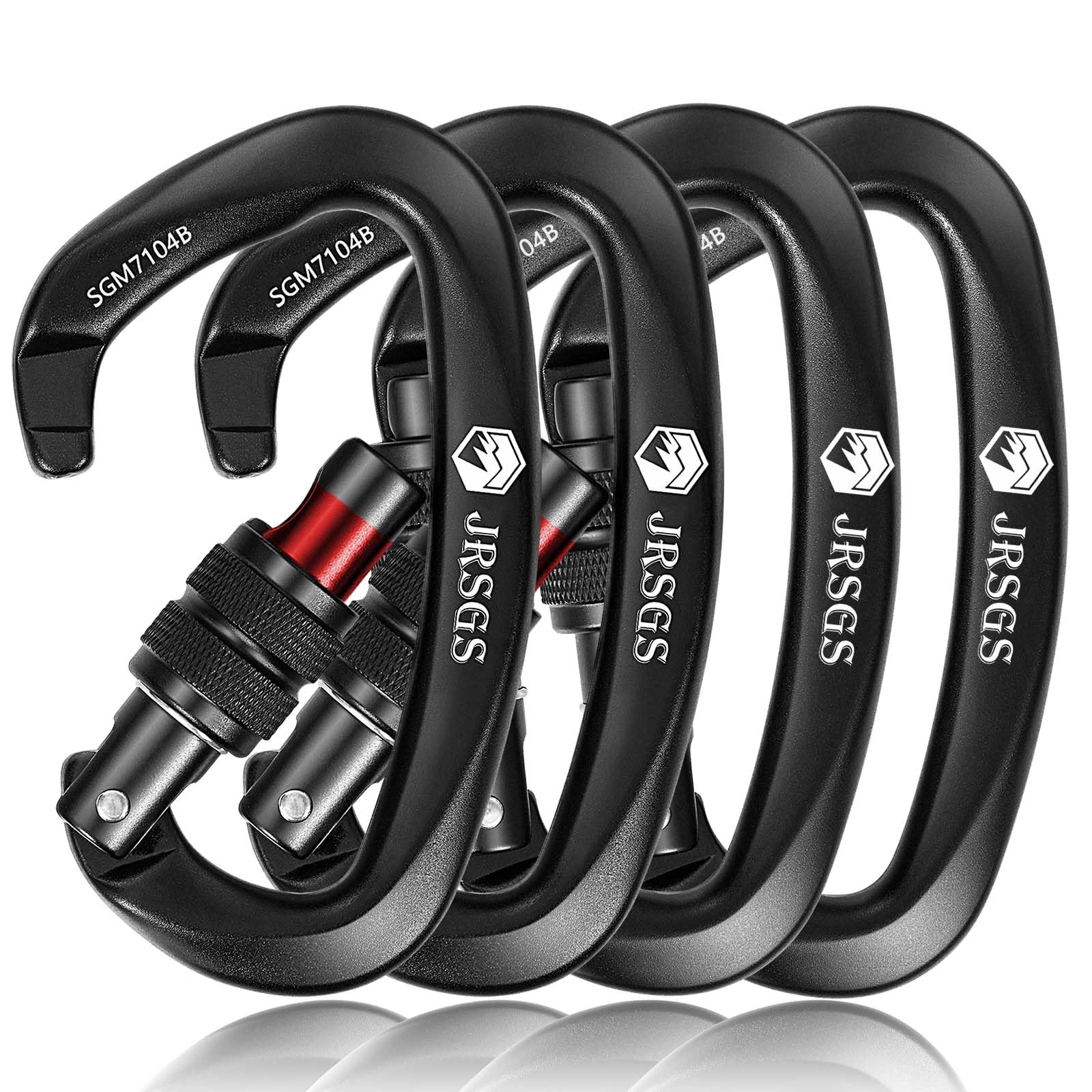 Climbing Carabiner Clips,Locking Carabiner for Camping,Rescue,Hunting