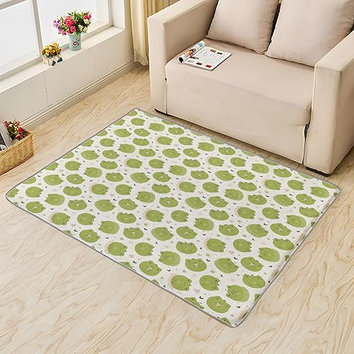 Miniatura 3 de Alfombra de rana para niños, alfombra de 2 x 3, bonita alfombra de área de dibujos animados para niños y niñas, decoración de dormitorio y