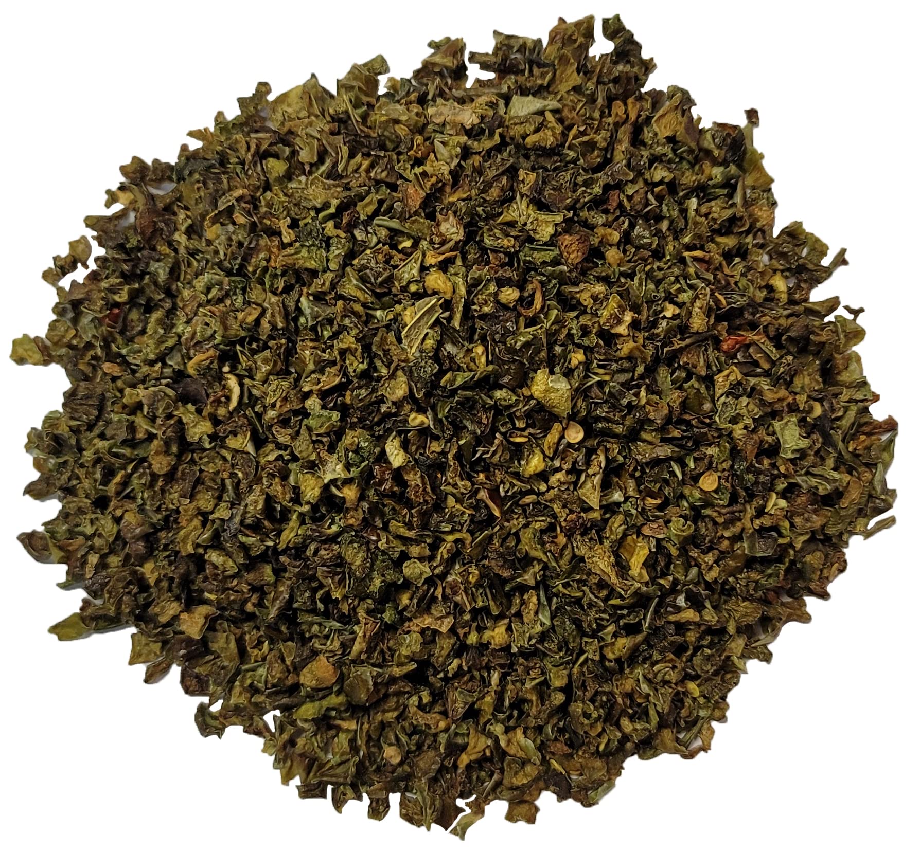 Green BELL Peppers 1 Pound Bulk Bag-Heat Sealed to Maintain Freshness-Crushed & Dried Spice Seasoning