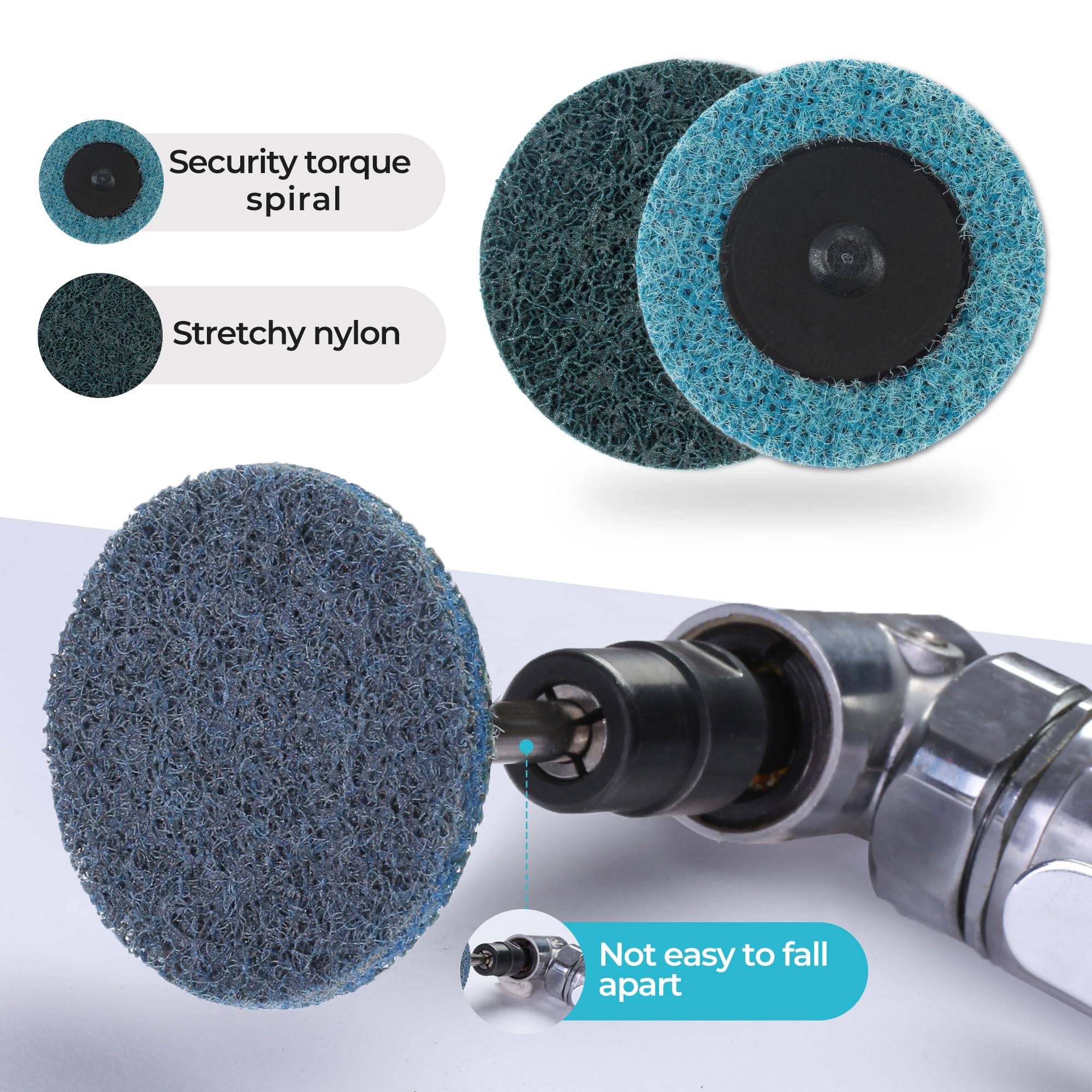 46 Stück Schleifscheiben 5,1 cm Schnellwechsel-Schleifscheiben Die Grinder Schleifscheibe fein grob mittlere Oberfläche Konditionierungsscheiben für Grat Finish Rost Farbe Entfernung