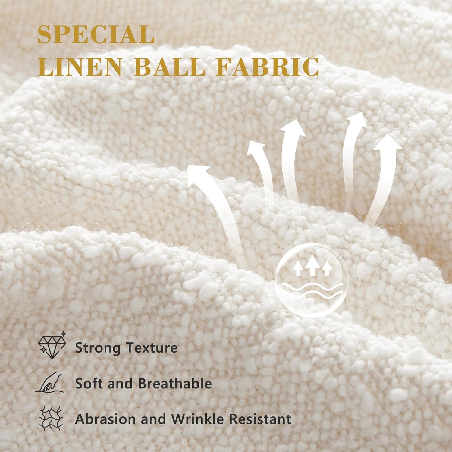 Boucle Storage Ottoman Bench for Bedroom 49.2 Inch Upholstered Modern Bedroom Bench with Storage Oval Large End of Bed Bench with Storage for Living Room, Entryway(Ivory)