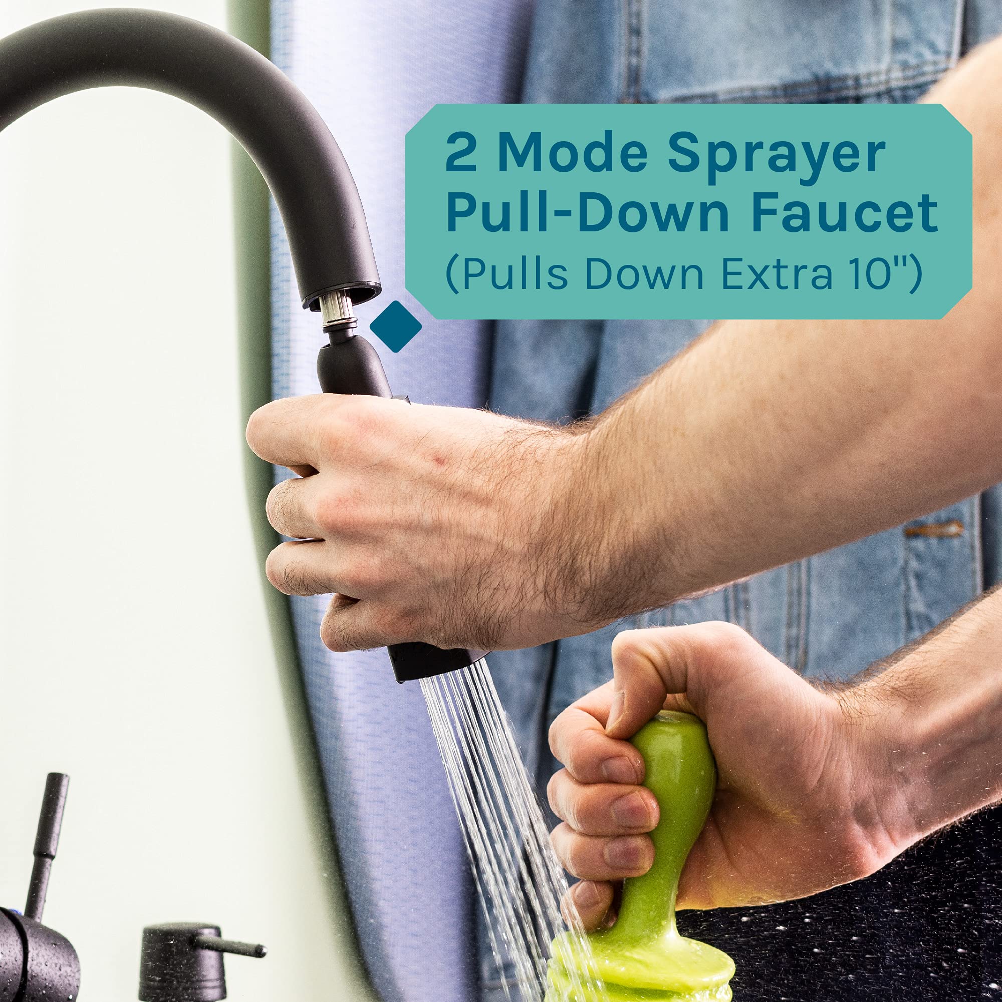 Buy Grey Utility Sink Laundry Tub With High Arc Black Faucet By VETTA