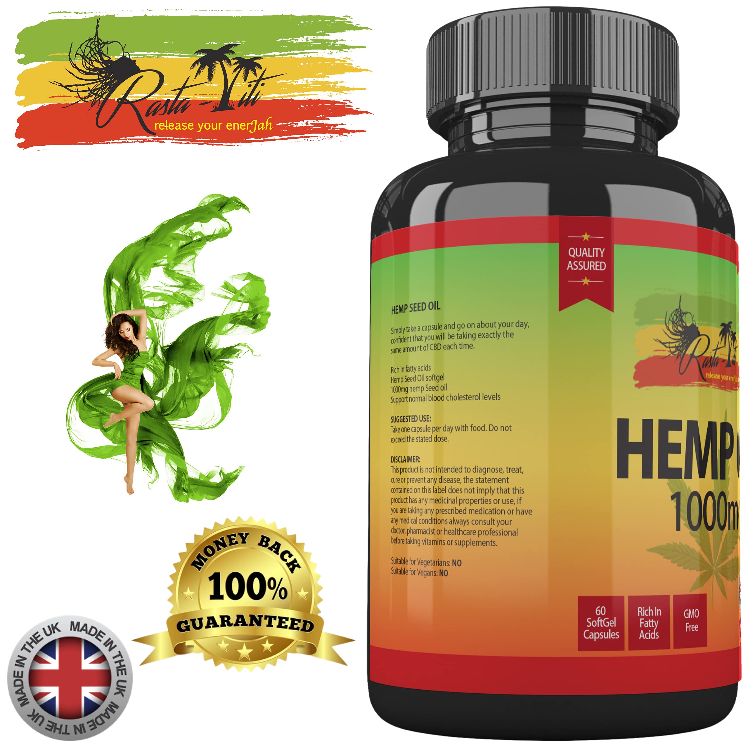 Buy Hemp Seed Oil Capsules 1000mg High Strength Softgels Cold