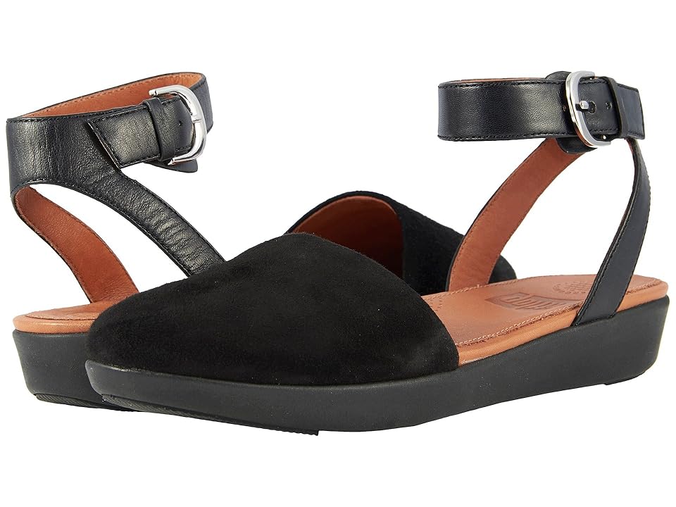 

FitFlop Cova Closed Toe Sandals (Black Suede) Women's Sandals