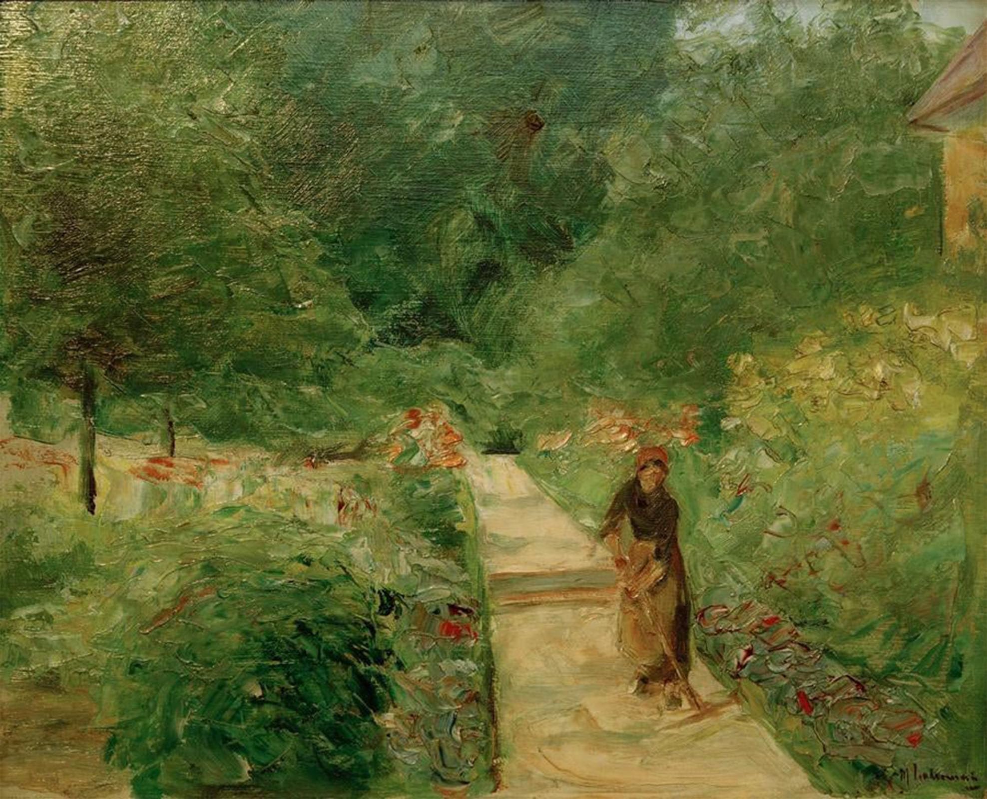 ARTXLXXBN Famous Painting Canvas Artwork Graffiti Print The kitchen garden in Wannsee to the west on the way a Gä by Max Liebermann Portrait Canvas Image for Home Decor 60x90cm