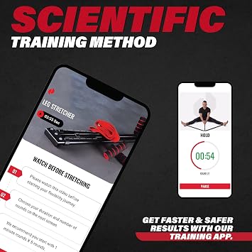 Split Machine for Flexibility with Trainer APP Adjustable 3 Bar Leg Stretcher to Boosts Range of Motion, Leg and Groin Flexibility with Split Stretcher Machine Timer, for Martial Arts, MMA, Yoga