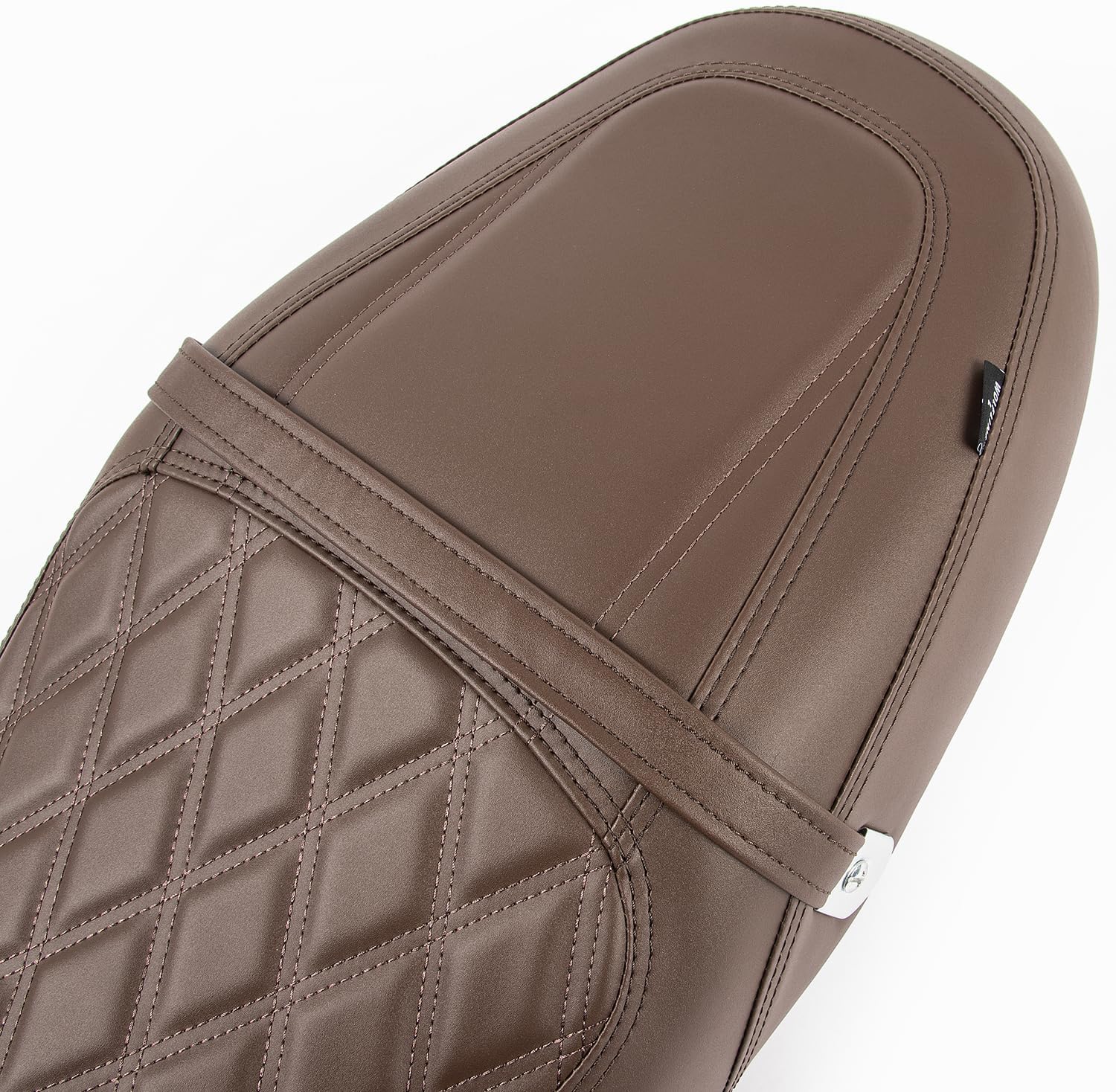 Motorcycle Complete Seat Cushion Pad Low-Profile Fit for Z900RS 2018-2025 Passenger Driver One-Piece Pillion Pressure Relief, Brown