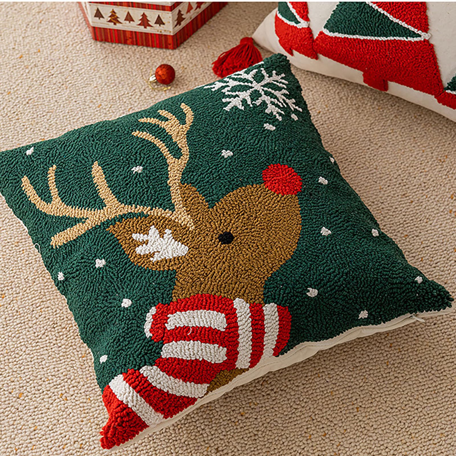 Plushie Pillow Case di Natale a tema divano letto decorazione cuscino copertura modello opzionale 1pc