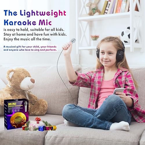 Miniatura 3 de 2 piezas Mini micrófono de karaoke, mini micrófono de grabación de voz, micrófono de karaoke portátil para cantar, grabar, grabación de voz