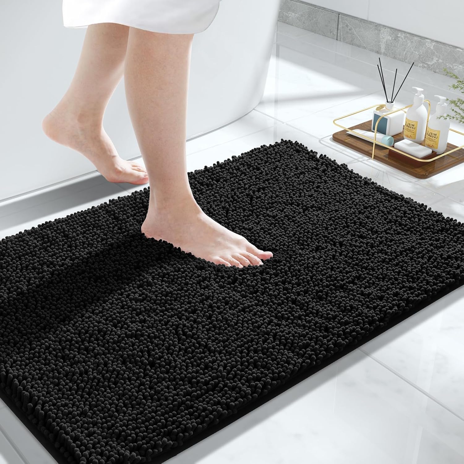 Amazon.com: Yimobra Chenille Bathroom Rugs - 32"x20" Super Luxury Soft ...