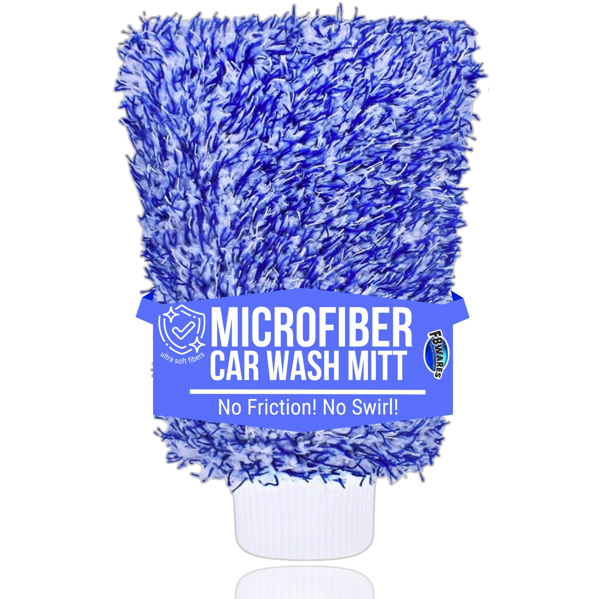 F8WARES Double Sided Microfiber Gloves for Car Cleaning - Car Washing Gloves - Microfibre Car Wash Mitt Gloves for Cleaning & Dusting Home Cleaning Gloves - Car Wash Gloves - Microfiber Cloth Towel