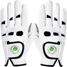 VEASAERS Golf Gloves Men with Ball Marker 1 Pair