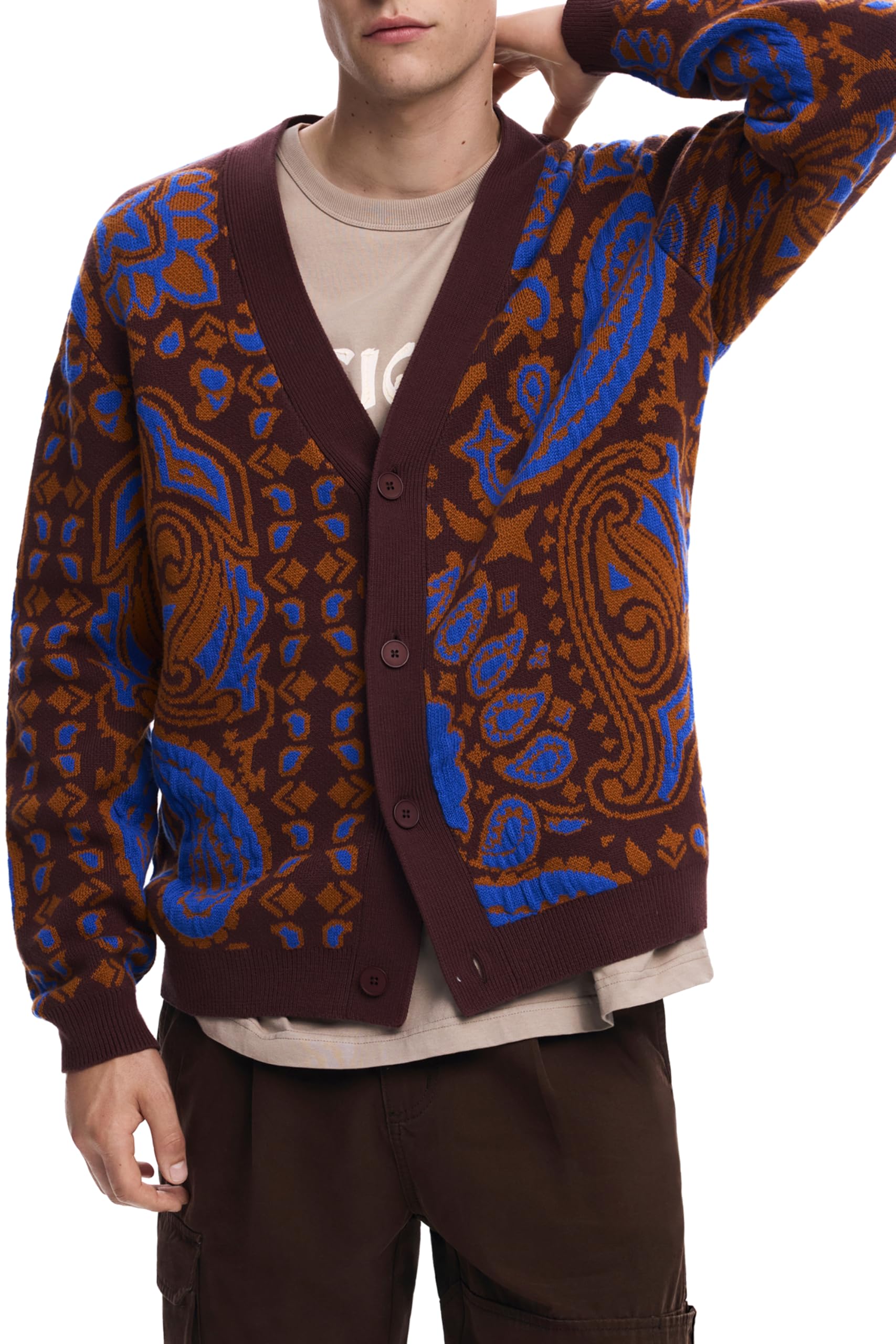 Desigual Man Top 1 Color Sweatshirt Uomo