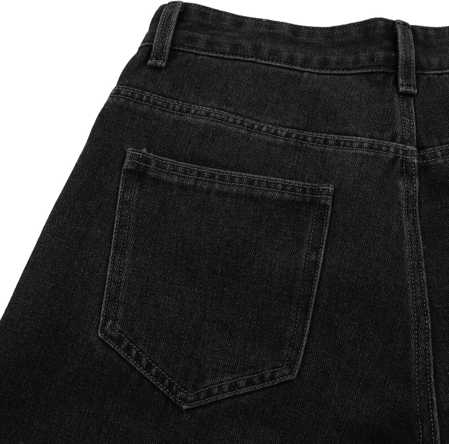 Capri Jeans for Women Mid Rise Straight Leg Casual Loose Fit Summer Cropped Stretchy Denim Capris Pants with Pockets