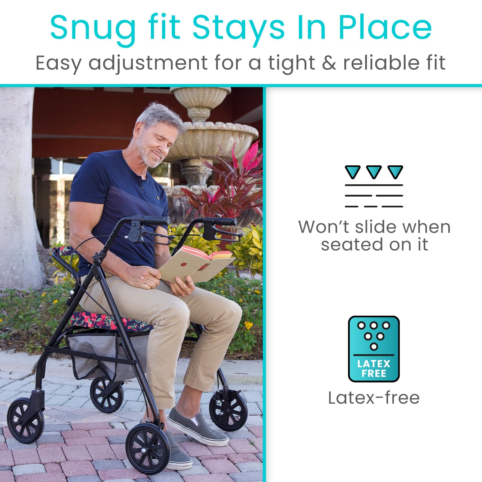 Rollator Seat & Backrest Covers - Washable & Removable -8 Rollator Seat & Backrest Covers - Washable & Removable -8