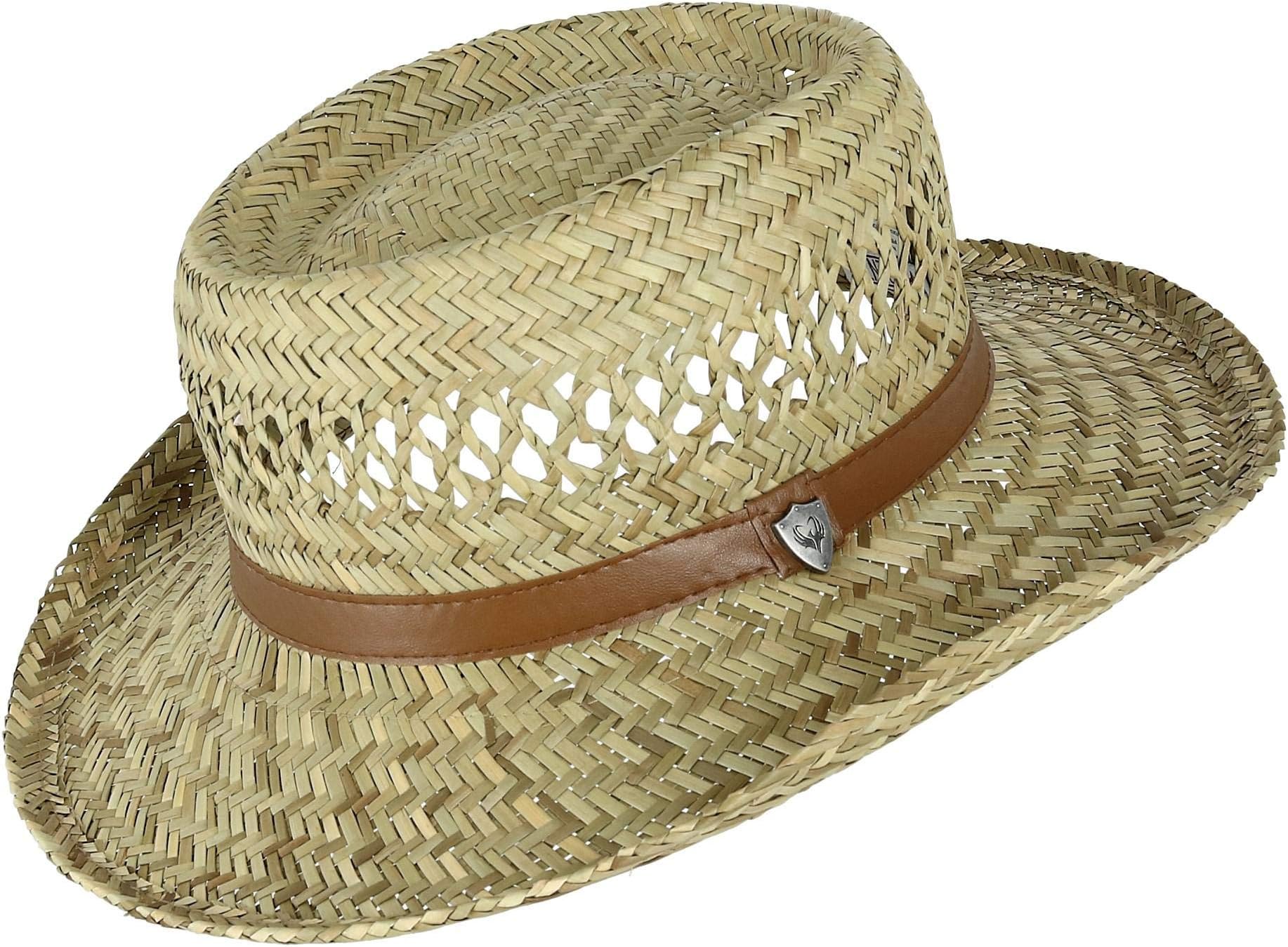 AscentixRush Straw Gambler Hat with Wide Brim