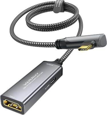WARRKY Video Capture Card with 100W Power Delivery & Right-A - best capture card console streaming