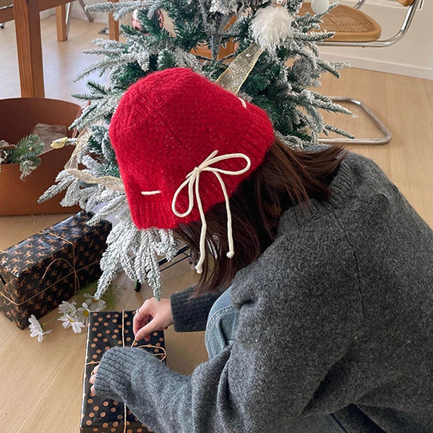 Versatile Girl Scarf Hat Knitted Caps Scarf with Gloves Set Winter Warm Hat for Casual Wear Scarf Hat Gloves Set Women