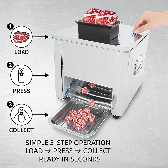 Cortadora eléctrica de carne 850W acero inoxidable miniatura 5