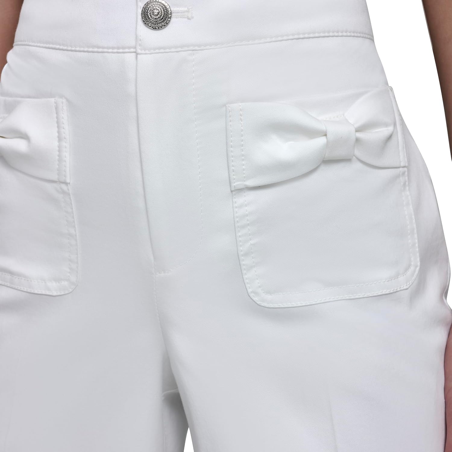 Karl Lagerfeld Women's Dainty Bow Pocket Pant