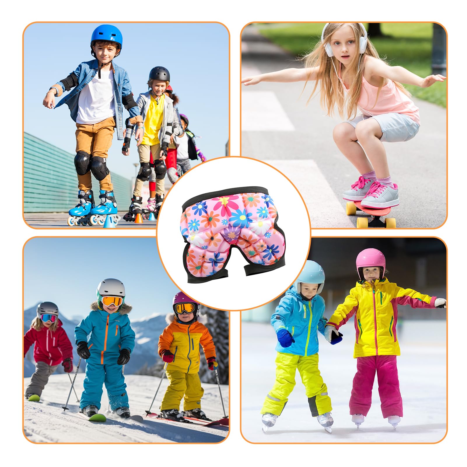 AirButt Protector - Pantaloncini Imbottiti Con Celle D'Aria Gonfiabili Per Snowboard, Sci E Pattinaggio - Protezione Per Coccige E Fianchi (Uomo/Donna, Peso 54-90 Kg)