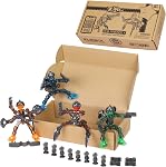 Zing Klikbot Complete Set – 4 Poseable Translucent Action Figures with Weapons & Accessories, Series 3 Guardians, Stop Motion Animation Toy for Kids Ages 6+