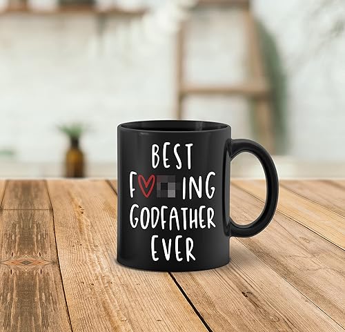 Miniatura 3 de PUHEI Taza de cerámica de 11 onzas, regalo para padrino de parte del padrino, taza de té de café, taza de té, decoración de iglesia para oficina en