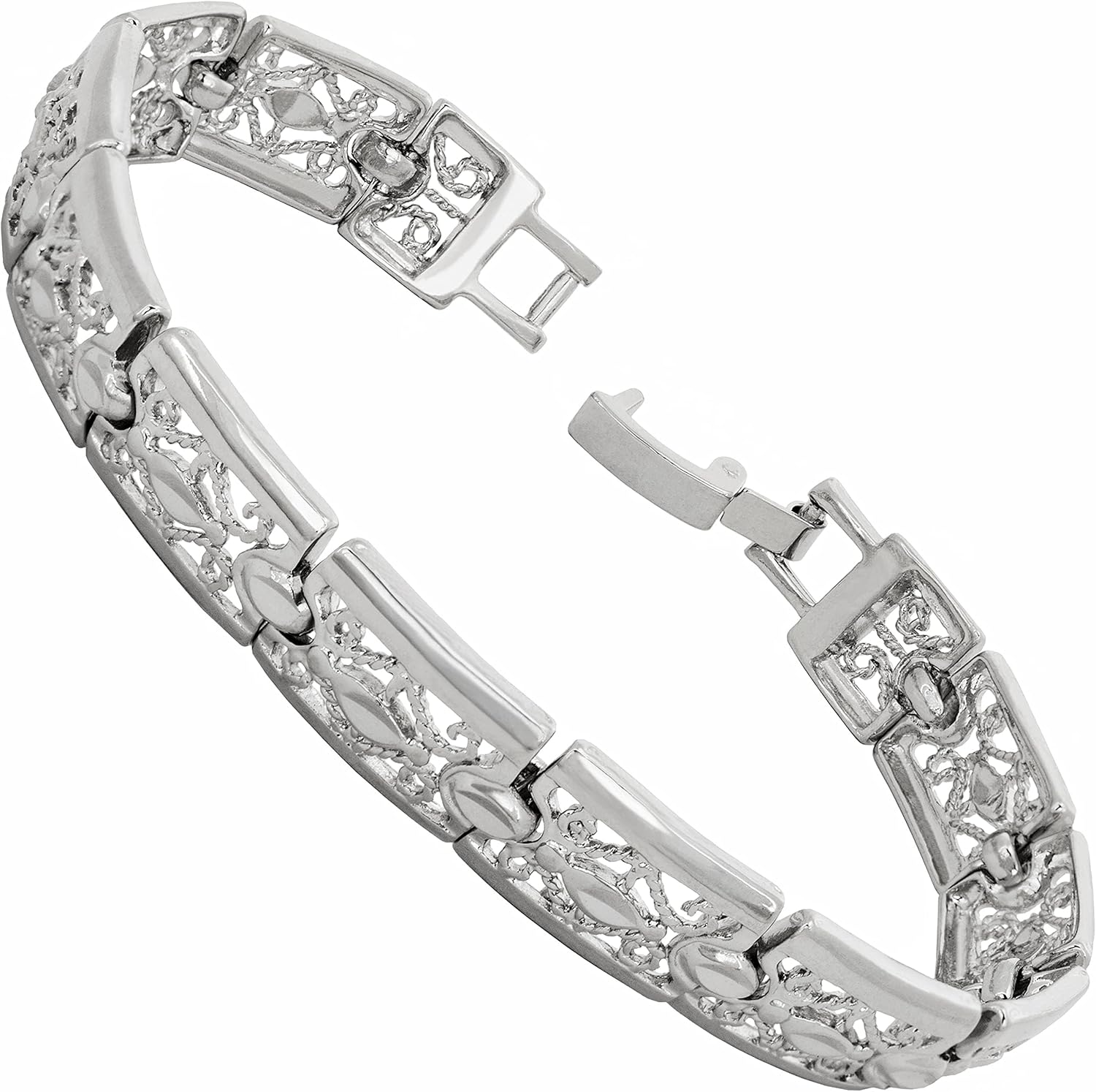 LIFETIME JEWELRY Filigree Bracelet for Women and Men 24k Real Gold Plated Charm