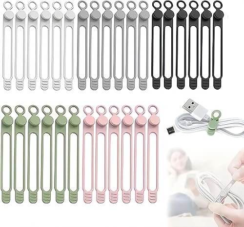 Organizador de cables de datos, nuevo organizador de cables de silicona, organizador de cables reutilizable, 4.173 in, organizador de cables