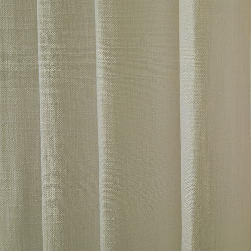 Miniatura 4 de ChadMade Cortina plisada de lino pesado de 50 pulgadas de ancho x 96 pulgadas de largo, cortina plisada de 96 pulgadas de largo, cortina para