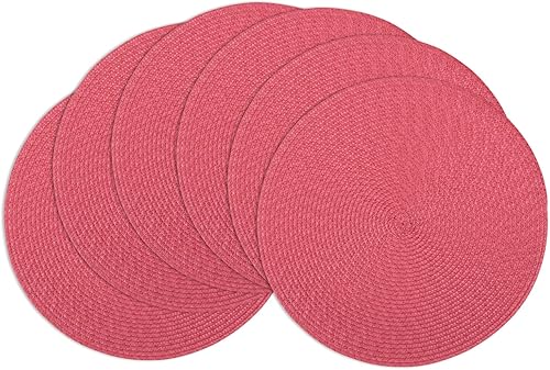 Miniatura 9 de Winknowl Juego de 6 manteles individuales redondos trenzados, lavables, resistentes al calor, para mesas de cocina, comedor, manteles individuales