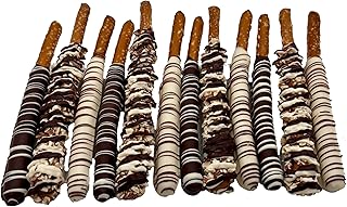 US Sweets Dark Lover Pretzel Set – Pretzel Sticks Dipped in Dark Chocolate, White Chocolate & Caramel | Gourmet Candy Treat | Delicious Gift | Handmade in Small Batches | Guaranteed to Arrive Fresh