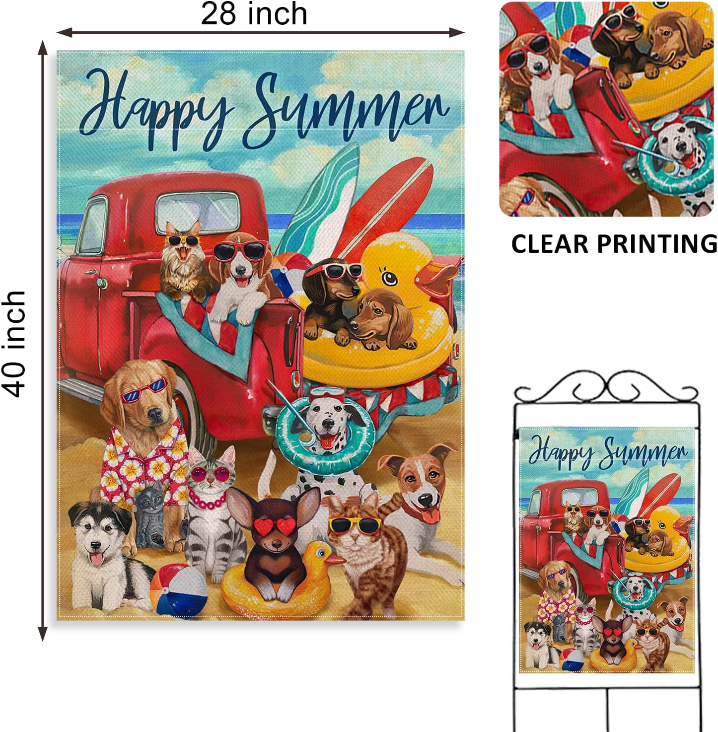 Brighten Your Outdoors: Review of the Happy Summer Red Truck Coastal House Flag