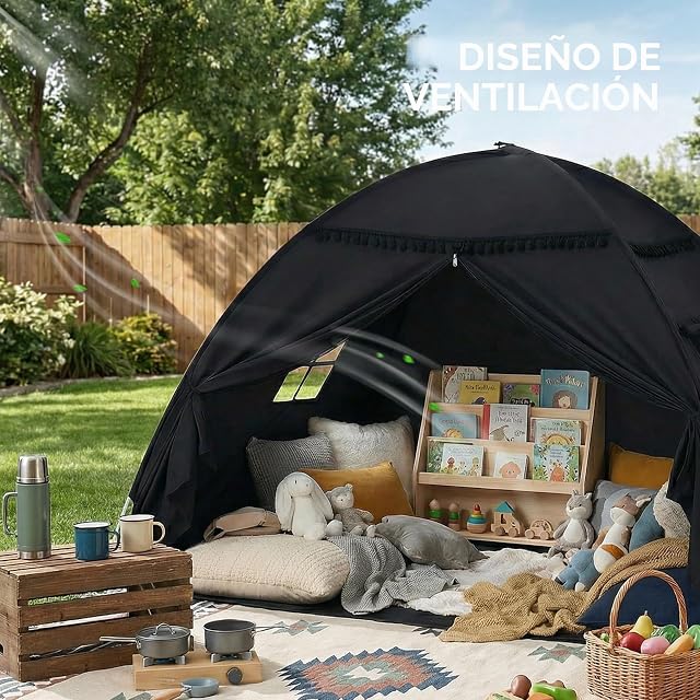 Foto 4 de 8 de Tienda de Campaña para Cama para Habitación Infantil, Tienda de Campaña para Niños, Cama de Suelo