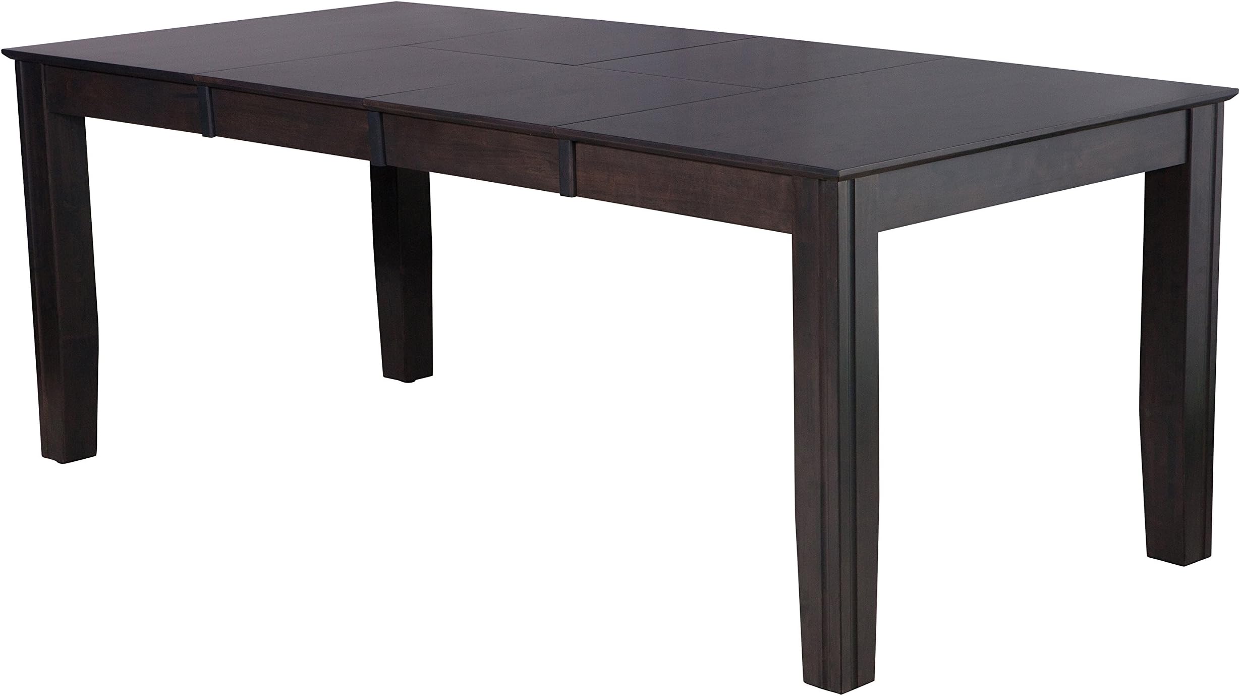 "Charlotte" Solid Wood Modern Dining Kitchen Table, Dark Gray