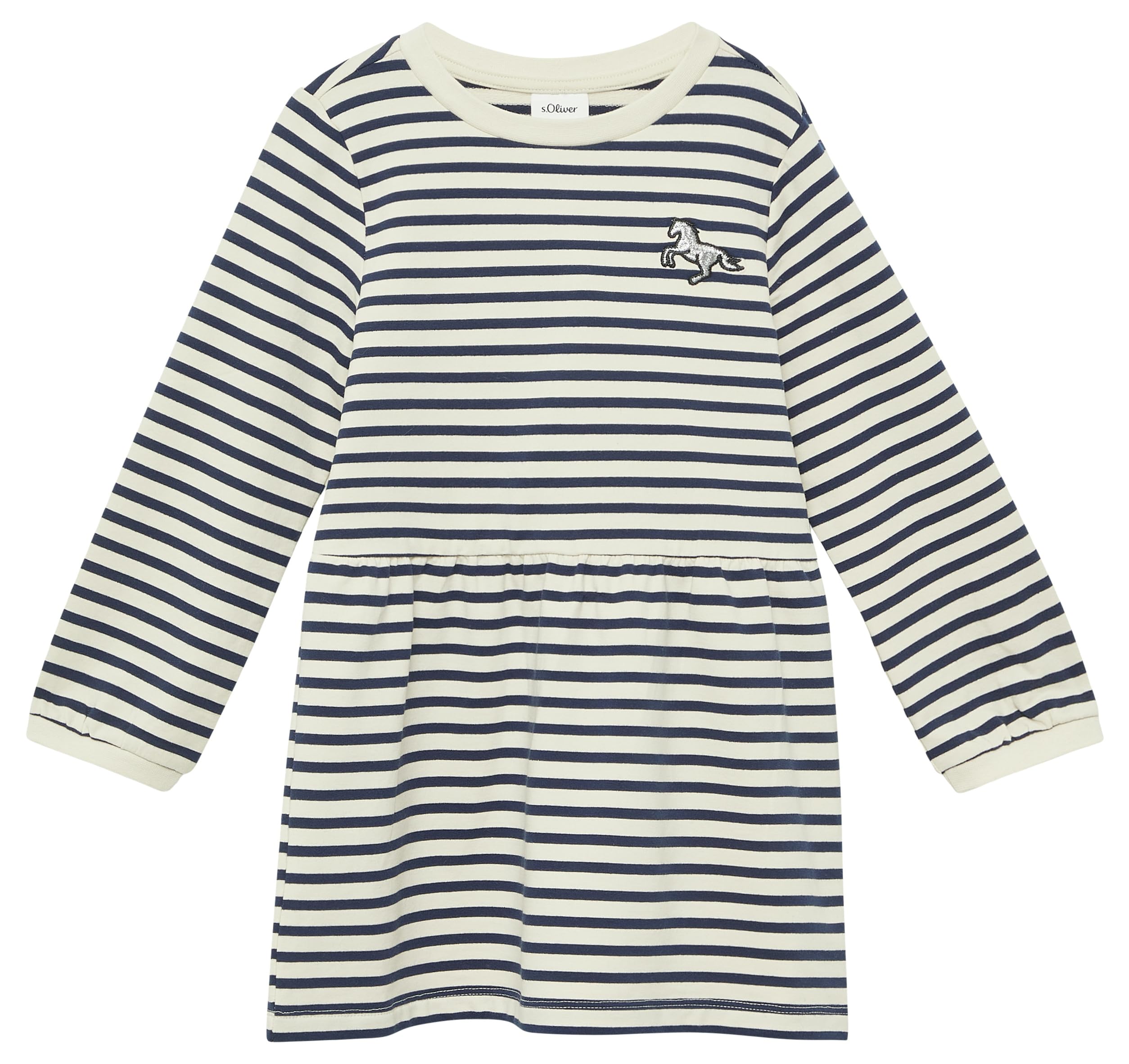 s.Oliver Leichtes Sweat-Kleid mit glitzerndem Stickerei-Detail