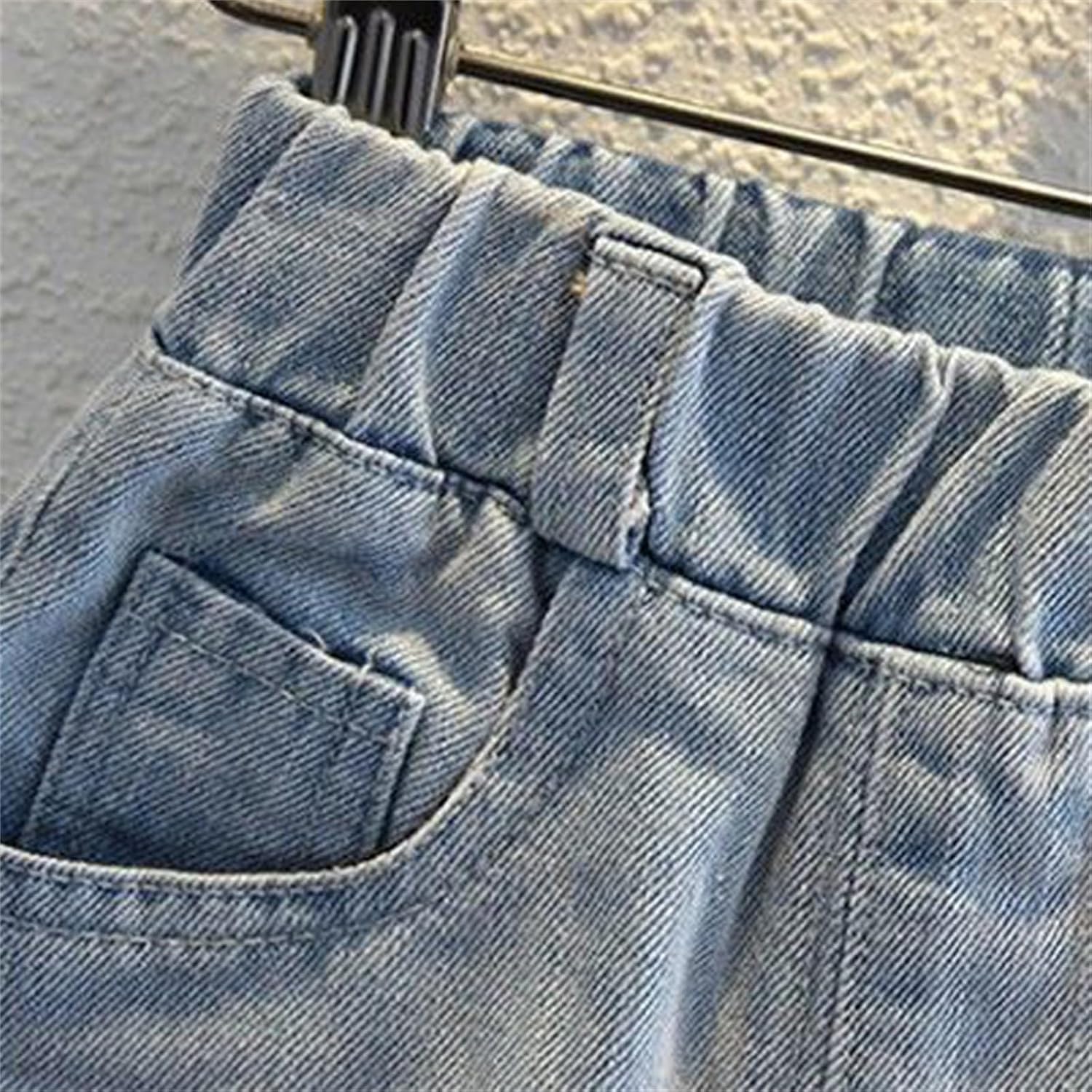 Kids Jeans Boys Stretch Fit Elastic Waist Pull On Relaxed Kids Joggers Active Athletic Preppy Outdoor Soft Teenage Streetwear