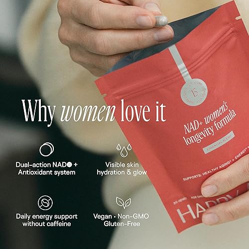 Miniatura 3 de Essential Longevity Cápsulas NAD+ Super Booster & Mezcla de antioxidantes orgánicos Apoya la hidratación de la piel, la energía y el