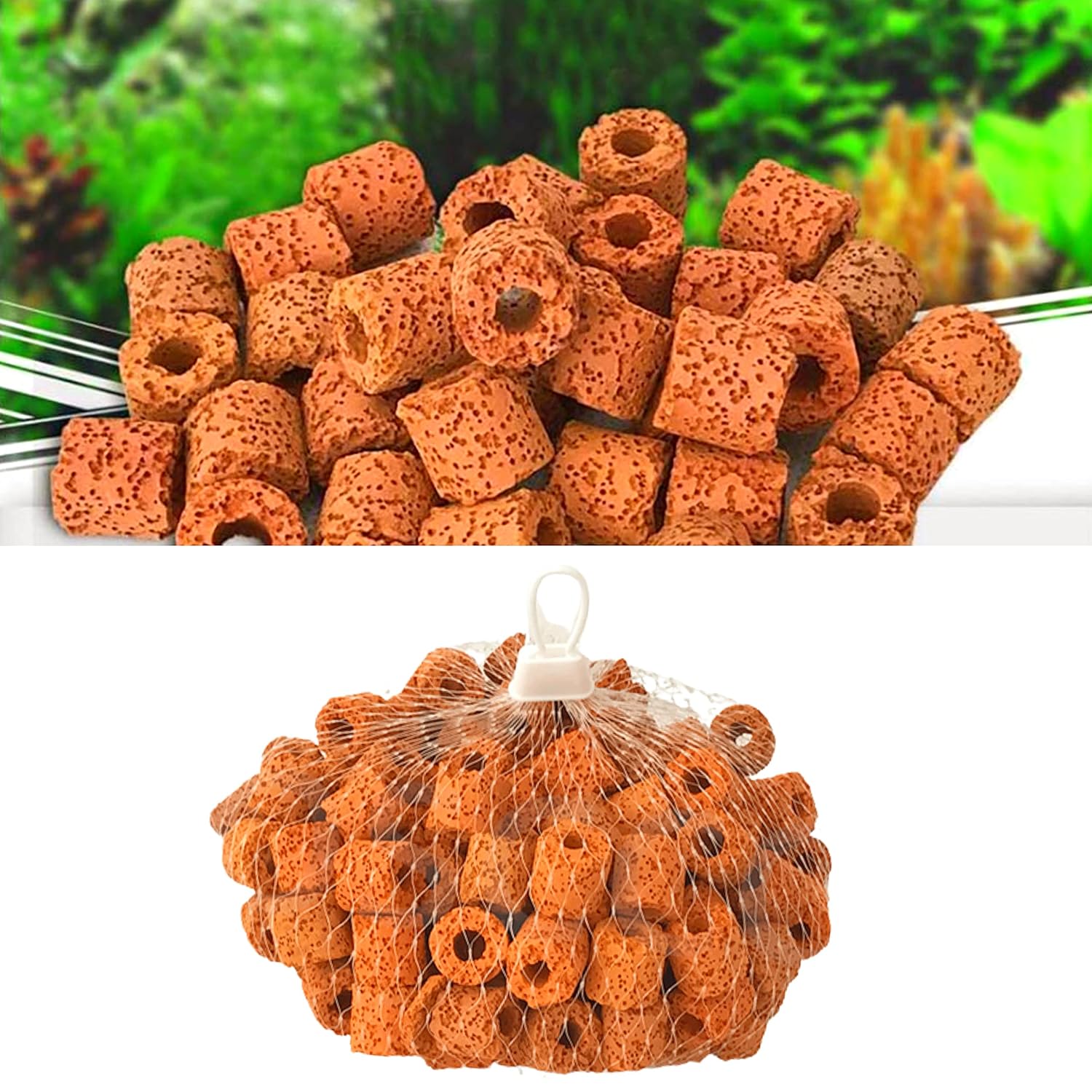 PetzLifeworld Red Ceramic Ring Aquarium Filter Media 500g Amazon.in